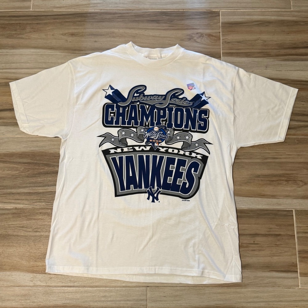 Vintage 2000 New York Yankees Subway Series Champions‎ T-Shirt Hanes XL White